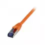 Patch laidas RJ45 CAT6A 500MHz 0,5m oranžinis S-STP (S/FTP) TPE/LSZH Superflex AWG26 Syner