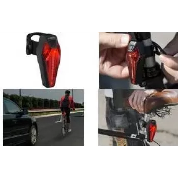 Ansmann Bikelight galinis LED žibintas su stabdžių šviesa, įkraunamas (1600-0553)