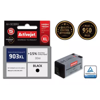 Activejet AH-903BRX rašalinė kasetė (HP 903XL T6M15AE pakaitalas; Premium; 30 ml; juoda)