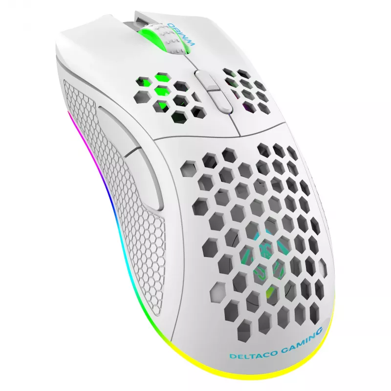 Belaidė žaidimų pelė Deltaco GAM-120-W RF belaidė USB Type-C