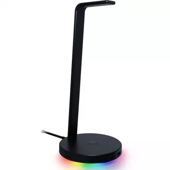 Razer Base Station V2 Chroma stovas ausinėms, juodas, 2x USB 3.1, 3.5 mm su DAC, 7.1 garsas, RGB