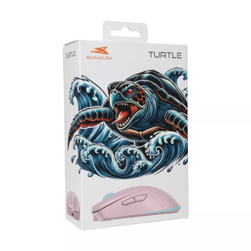 Belaidė pelė Baracuda Turtle BGM-124 rožinė TURTLE-P
