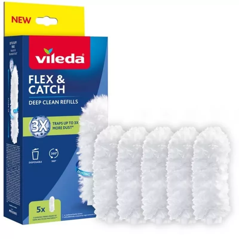 VILEDA Flex&Catch 177664 šluotjuostės įdėklai – 5 vnt. pakuotė