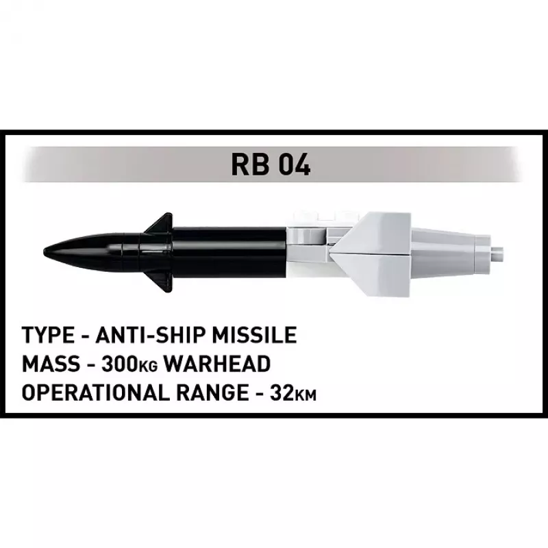 Cobi blokelių rinkinys Saab AJ 37 Viggen, 881 detalė