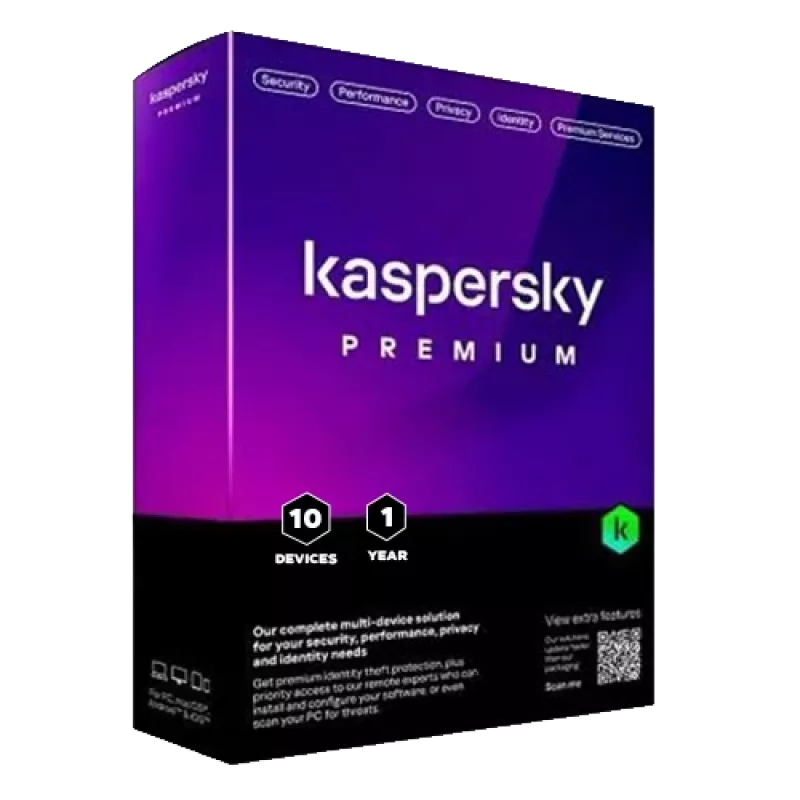 Kaspersky Premium + Klientų palaikymas | 10 įrenginių | 1 metai | ES