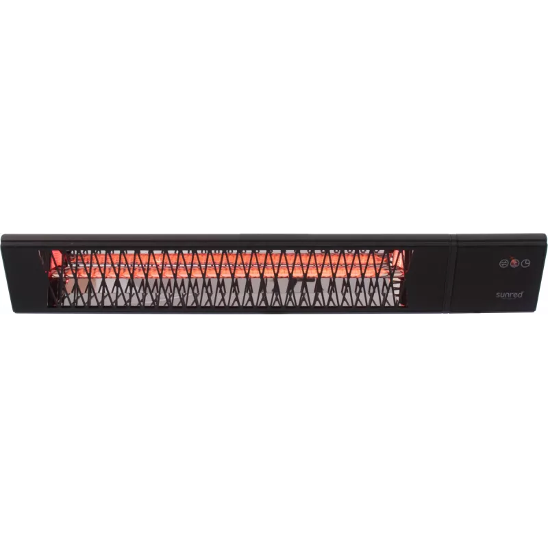 Infraredinis šildytuvas SUNRED PRO25W-SMART, sieninis trikampis tamsus, 2500 W, juodas, IP55