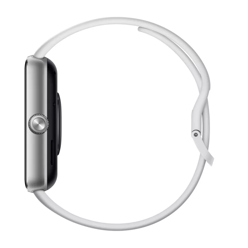 Išmanusis laikrodis Xiaomi Watch 5 sidabrinis, 2,07 colio (5,26 cm) AMOLED, 47,5 mm korpusas, TPU dirželis, 5 ATM, 24 dienų baterija