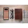 Apsauginis dėklas iš medžio ir polikarbonato Samsung Galaxy Note 8 – kapučino juoda spalva