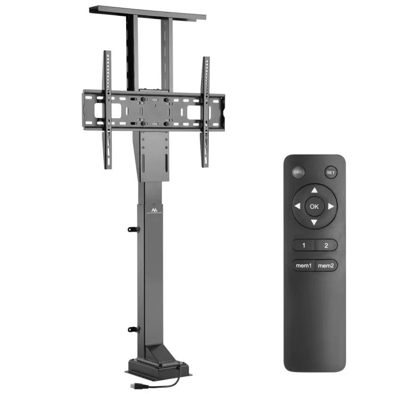 Grindinis TV stovas MACLEAN MC-866 37–65 colių (94–165,1 cm), VESA iki 600×400, maks. apkrova 50 kg, juodas