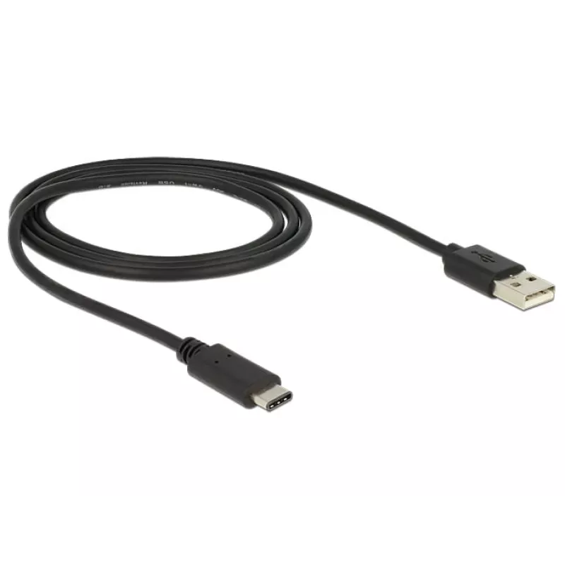 USB laidas DeLOCK 83600 USB 2.0 1 m USB-C USB-A juodas