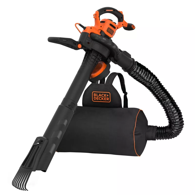Priekinės kuprinės pūstuvas Black & Decker BEBLV301-QS — 3000 W, oro greitis 206–404 km/h, 72 L maišas, 6 kg