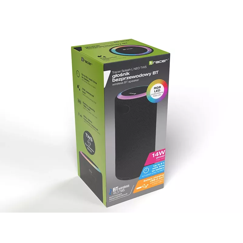 TRACER Speakers Splash L NEO TWS BT juoda spalva