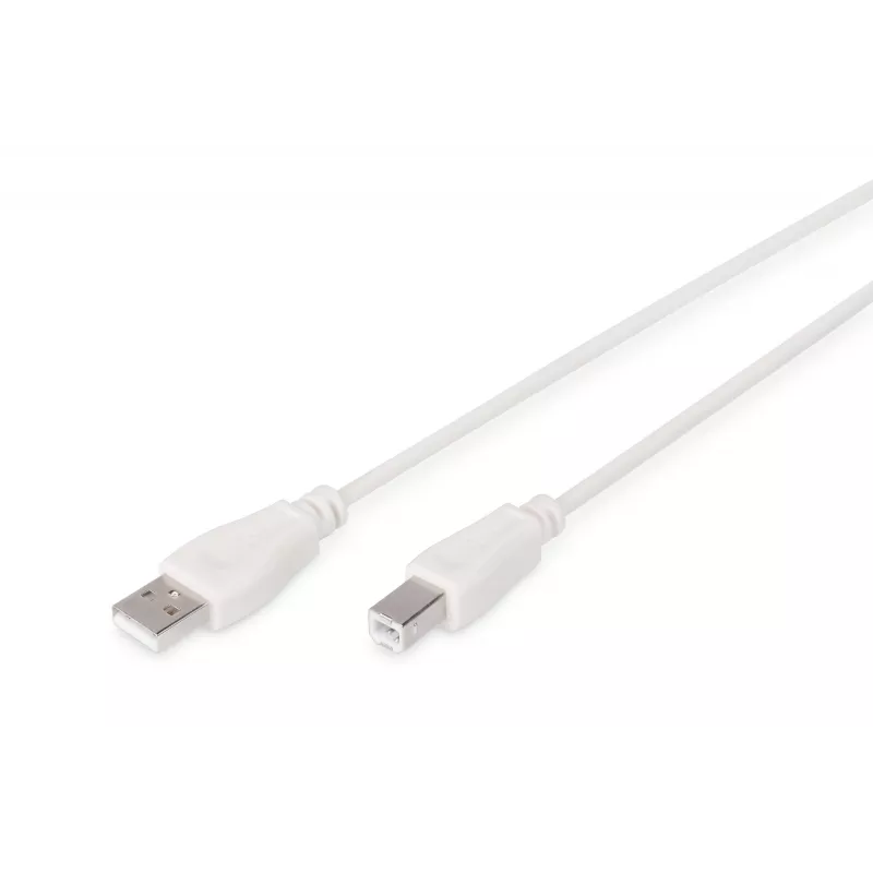 Assmann USB jungiamasis laidas A tipo (vyriškas) - B tipo (vyriškas), 1,8 m, USB 2.0, UL sertifikuotas (AK-300102-018-E)
