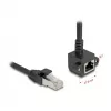 DeLOCK 81097 RJ-45 Cat6 tinklo kabelis 1 m juodas