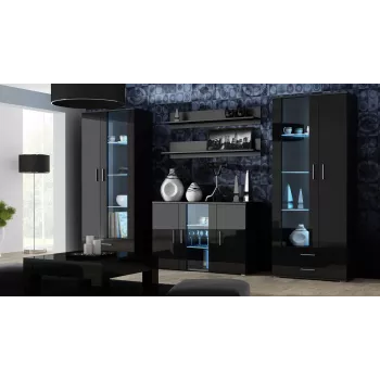 Sideboard Cama SOHO S7 120 cm Juodas blizgus