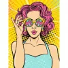 Ravensburger piešimo rinkinys CreArt ART Collection Canvas Edition – Moteris rožine spalva (PopArt)