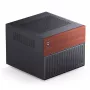 Jonsbo N4 Microtower korpusas juodas tvirtas plieninis kompaktiškas PC dėklas