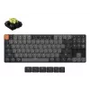 Mechaninė klaviatūra Keychron K1X-A4 80% QWERTY anglų, USB + Bluetooth, 87 klavišų, LED apšvietimas, Pilka