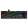 Žaidimų klaviatūra SAVIO STYX BROWN – mechaninė su Outemu Brown jungikliais, QZERTY US International, RGB, USB, pilno dydžio 104 klavišai, juoda