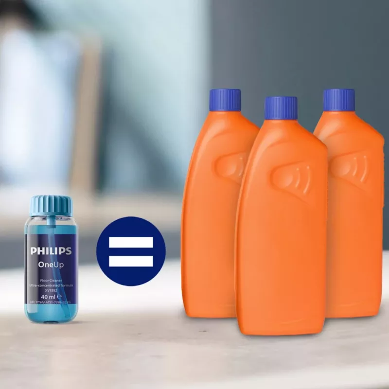 Philips OneUp itin koncentruotas grindų valiklis, skirtas šluotai su purkštuvu, mėlynas, 40 ml, skystis (koncentratas), Philips OneUp, 30 mm