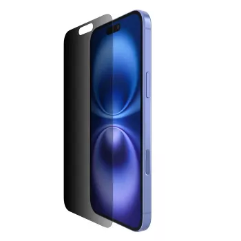 Belkin OVA168HQ Apsauginis stiklas su privatumo filtru iPhone 16 Plus antibakterinis atsparus smūgiams