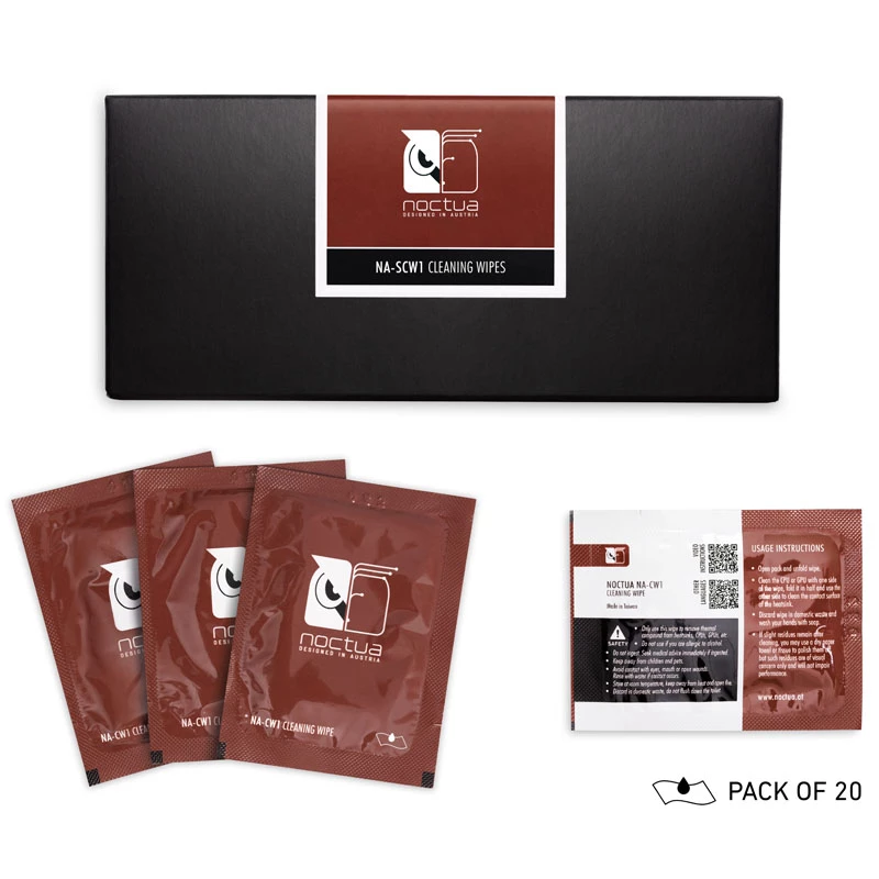 Noctua NA-SCW1 paviršiaus paruošimo servetėlės, 20 vnt., 150×120 mm