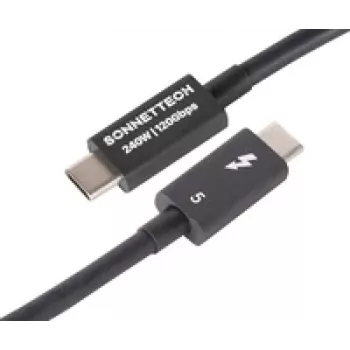 Thunderbolt kabelis Sonnet TCB-TB5-08M, vyriškas-į-vyrišką, 0,8 m, 80 Gbit/s, juodas