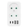 Maitinimo skirstytuvas MACLEAN MCE249 F/W – 2 kištukiniai lizdai (16A + 6A) ir 4 USB (2x A, 2x C PD 20W)