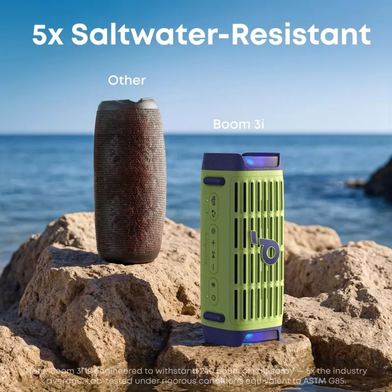 Porterinis garsiakalbis Anker Soundcore Boom 3i — 50W, Bluetooth, vandeniui atsparus, žalias