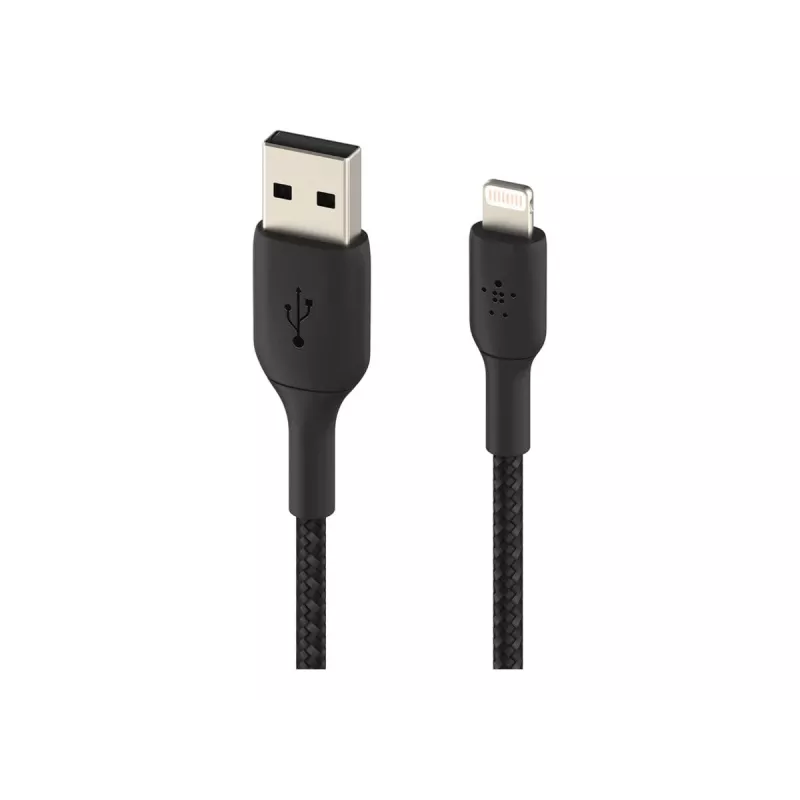 Pintas USB-A į Lightning kabelis 15 cm juodas