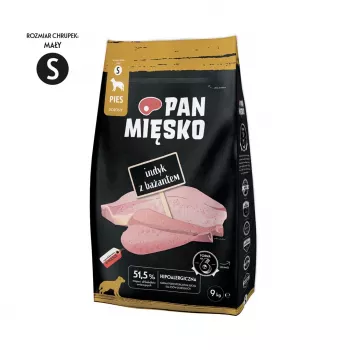 Sausas šunų ėdalas Pan Miesko Kalakutiena su Fazanu S 9 kg – Suaugę maži šunys, Vieno gyvūno baltymai, Visaverčiai pašarai