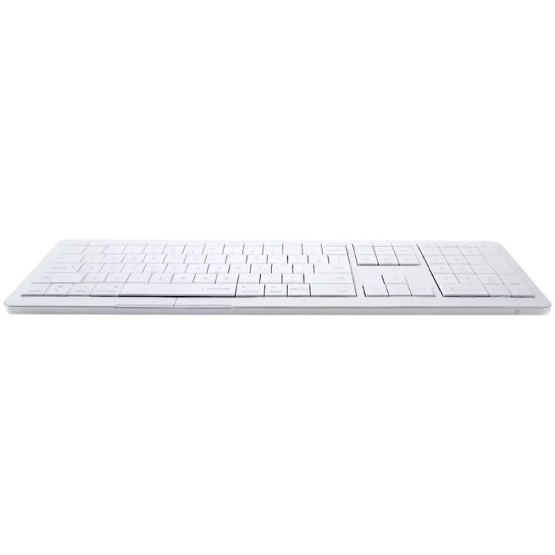 Belaidė klaviatūra CLEVETURA CLVX 1 Touch-On-Keys AI – ANSI US Mac išdėstymas, žirkliniai jungikliai, aliuminio korpusas, interaktyvus RGB