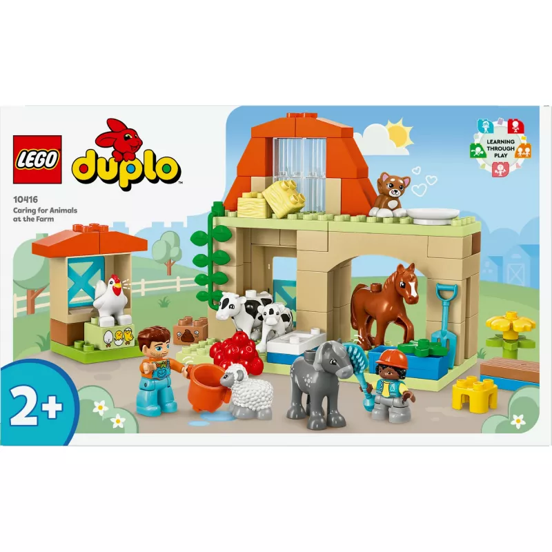 Konstruktorius LEGO DUPLO Ūkio gyvūnų priežiūros rinkinys 10416 – 74 detalės, 2 figūrėlės, nuo 2 metų