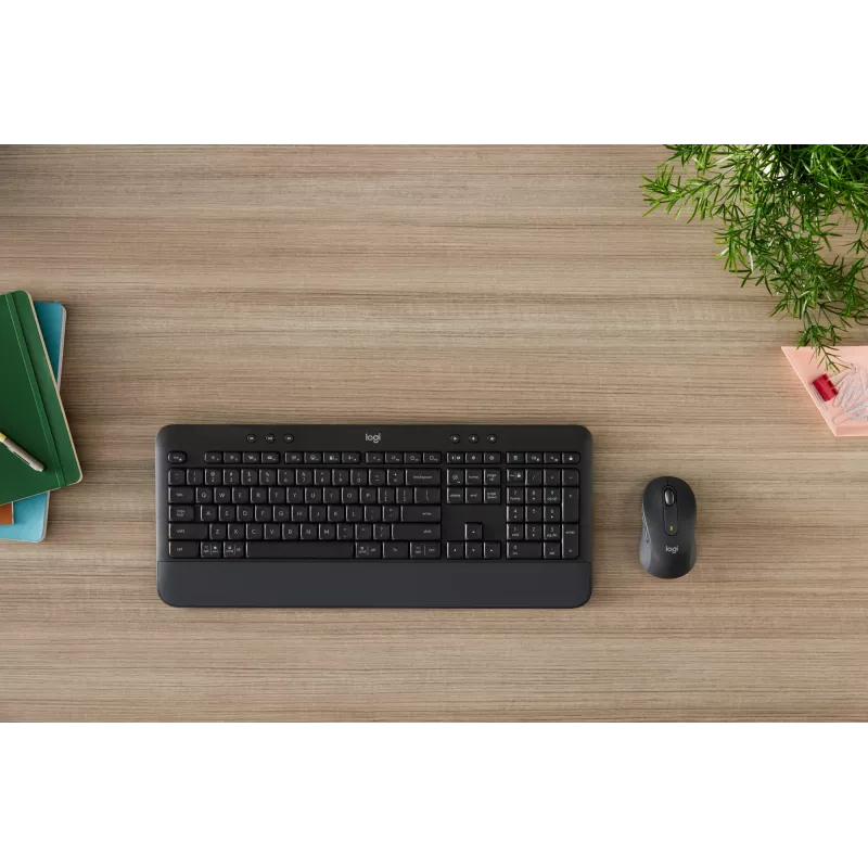 Belaidis klaviatūros ir pelės rinkinys Logitech Signature MK650 for Business – 2,4 GHz, Bluetooth LE – QWERTY ispanų – grafitas