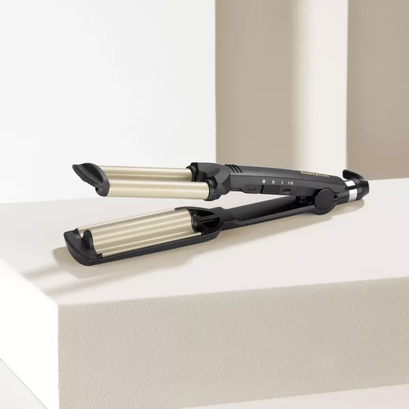 BaByliss C260E EasyWaves tekstūravimo lygintuvas šiltai juodas, sidabrinis, 70.9 W (1.8 m)