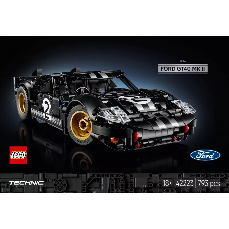 LEGO TECHNIC 42223 1966 Ford GT40 MKII lenktyninis automobilis