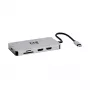 Eaton Tripp Lite USB-C Dock, dviejų ekranų dokas - 4K 60 Hz HDMI, USB 3.2 Gen 1, USB-A šakotuvas, GbE, atminties kortelė, 100W PD įkrovimas, pilka