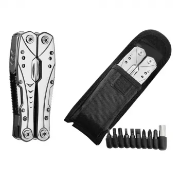 Extralink Multitool, Kišeninis Peilis 23-in-1, su Dėklu, Sidabrinis