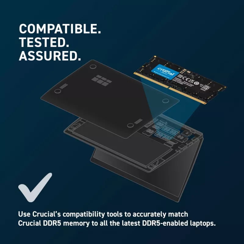 Crucial DDR5 96GB kit 5600MHz CL46 On-die ECC SO-DIMM 262-PIN