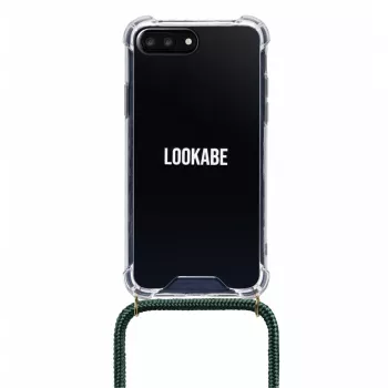 Dėklas-kabutis telefonui Lookabe iPhone 7/8 Plus – auksinis su žalia juostele