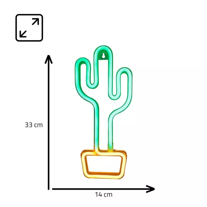 Dekoratyvinis neoninis šviestuvas MANTA SNL07GNT Cactus Green Yellow