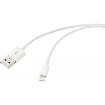 Renkforce USB kabelis USB 2.0 USB-A kištukas, Apple Lightning kištukas 3,00 m Baltas (matinis) RF-5724088