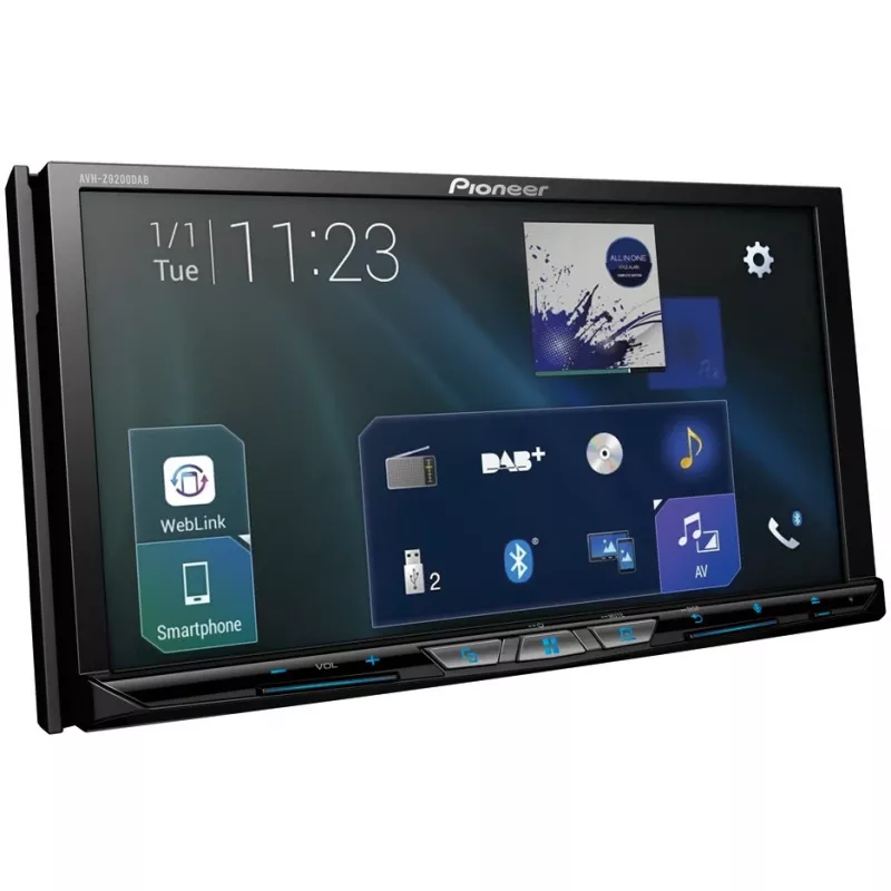 Pioneer AVH-Z9200DAB daugialypis grotuvas, juodas, 2 DIN, 50 W, 4.0 kanalai