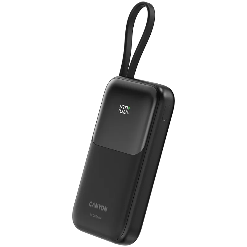 OnPower 101 įmontuotu kabeliu 10000 mAh PD22.5W juoda