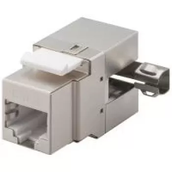 Wentronic Goobay CAT 6 KeyStone RJ45 lizdas, STP ekranuotas, 250 MHz - LSA jungtis, 90° kampinis išėjimas (95901)