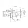 Sieninis laikiklis SBOX PLB-7486 monitoriams 43–100 kg, plokštė 800×400 mm