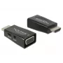 Kabelio keitiklis DeLOCK 65901 HDMI A į VGA ir 3.5 mm garsas, juodas