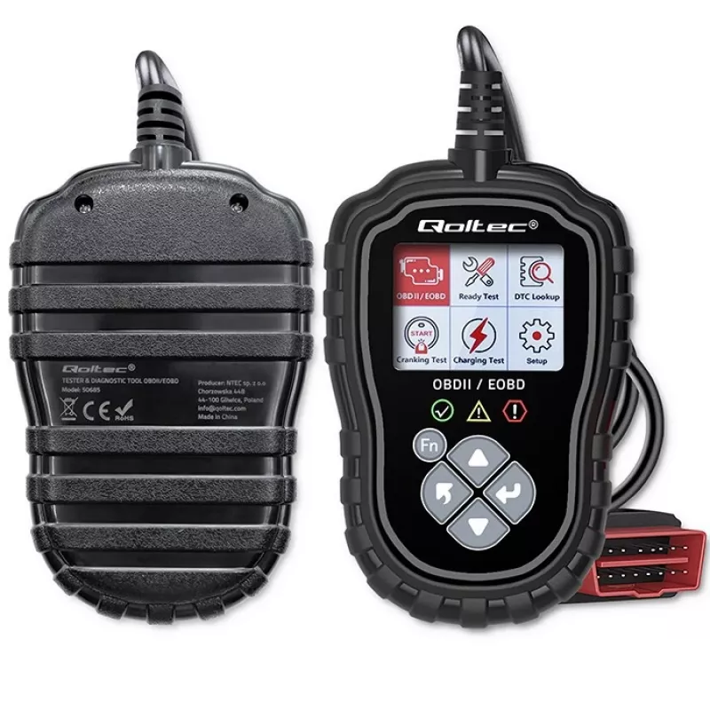 OBDII diagnostikos testeris QOLTEC ProLine 50685 – automobilio OBD-II skaitytuvas 8V/25V sistemoms
