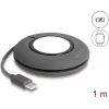 DeLOCK 83019 USB Type-C įtraukiamas magnetinis įkrovimo kabelis, skirtas Apple Watch, 1 m, pilkas
