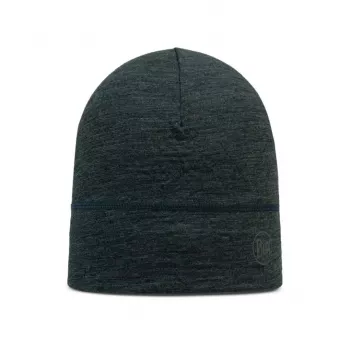 Beanie Buff Merino Lightweight Multistripes Forest – vilnonė kepurė iš merino vilnos, unisex, tamsiai žalia, 125 g/m²